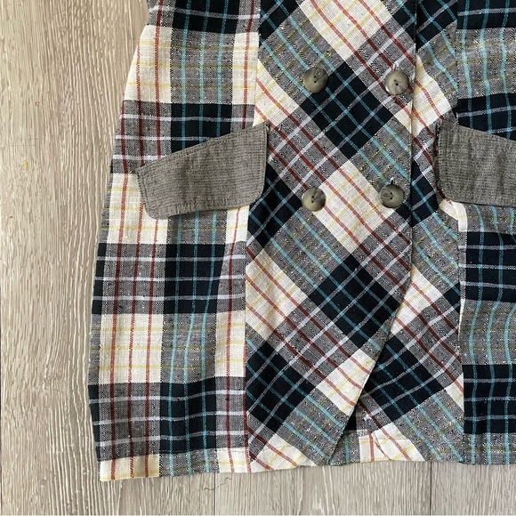 80s 90s Vintage Sorrena Tokyo 9 Blazer Suit Dress Plaid Long Sleeve Size Small - Picture 8 of 9